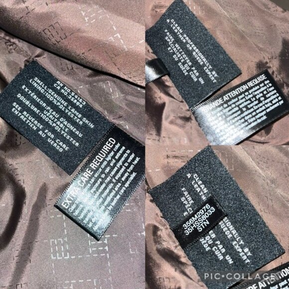 Women’s Cole Haan Wing Collar Leather Jacket • Size XSmall - Picture 13 of 15